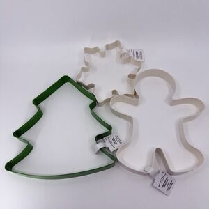 Set Of 3 Large Target Wondershop Tree &‎ Gingerbread Snowflake Cookie Cutters